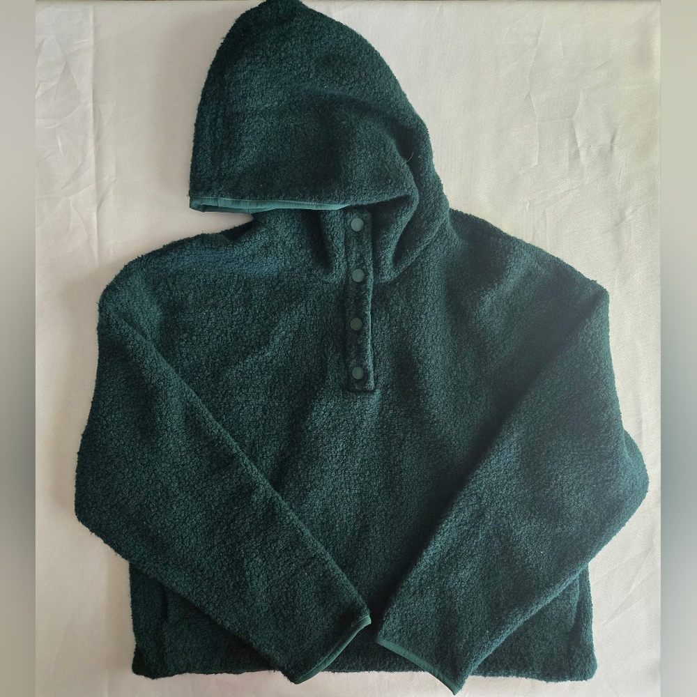 Outdoor Voices Dark Teal Sherpa Hoodie